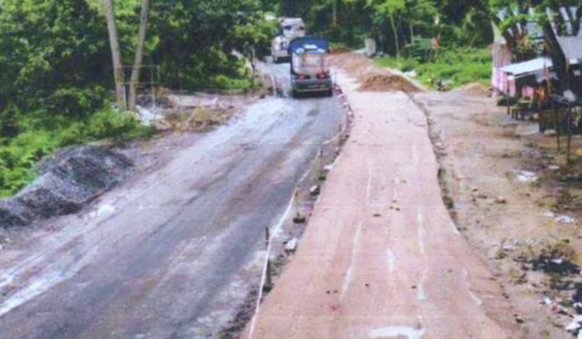 Construction work in Kaziranga during Monsoons